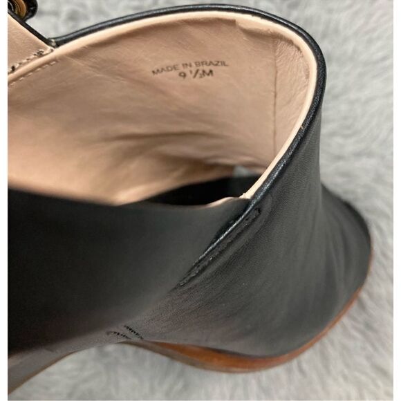 Kate spade Nilena black leather sling back wedge sandals - Picture 7 of 10